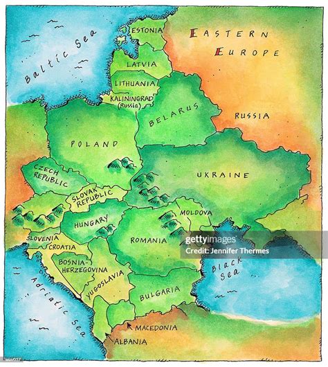 Map Of Eastern Europe Stock Illustration Getty Images