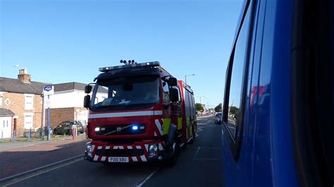 North Wales Fire And Rescue Engine On 999 Emergency Response Shotton 298