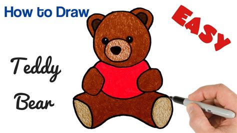 Step By Step Guide To Draw Cute Bear For Kids And Beginners