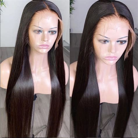 Density X Hd Lace Front Wigs Silky Straight Brazilian Virgin