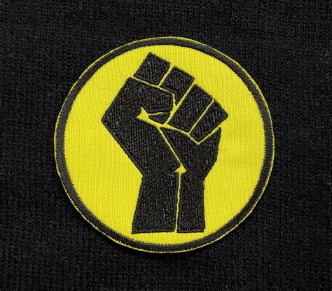 Black Power Fist Embroidered Iron On Patch 3 Black Lives Etsy