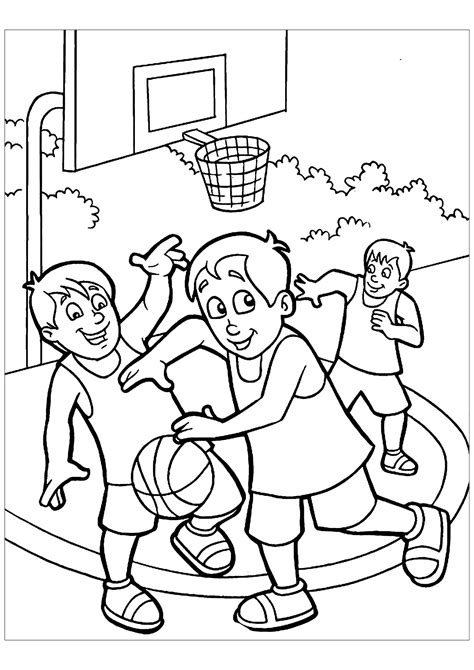 basketball   color  kids basketball kids coloring pages