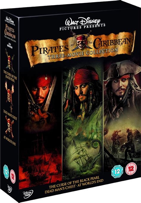 Pirates Of The Caribbean Trilogy DVD Amazon Co Uk Johnny Depp Geoffrey Rush Orlando Bloom