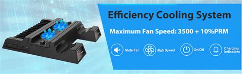 Eeekit Vertical Stand Cooling Fan Compatible With Ps4 Ps4 Slim Ps4