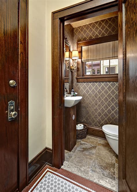 From Closet To Powder Room Transitional Powder Room