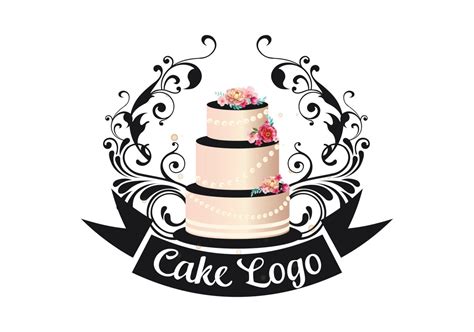 Premade Cake Logo Custom Logo Design Bakery Logo Sweets Logo