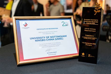 News University Of Nottingham Ningbo China Receives Award For Covid