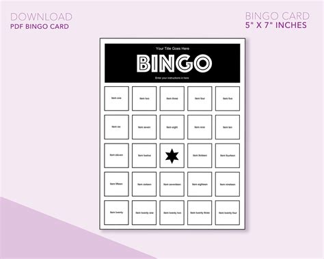 Make Your Own Bingo Cards Printable Free Printable Bingo Cards Bingo
