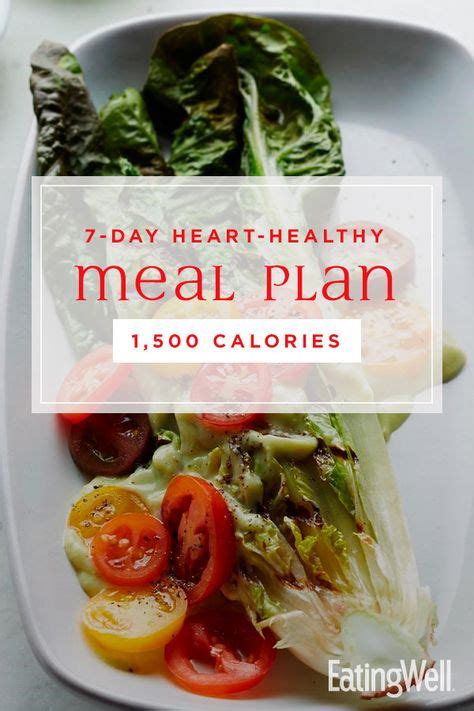 7 Day Heart Healthy Meal Plan 1500 Calories Heart Healthy Meals