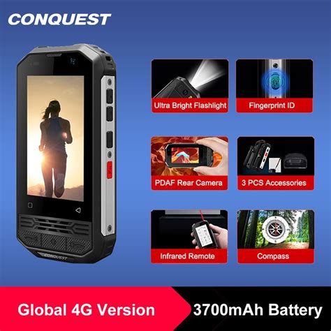 Conquest F2 Mini Ip68 Waterproof Nfc Rugged Mobile Phone Celular