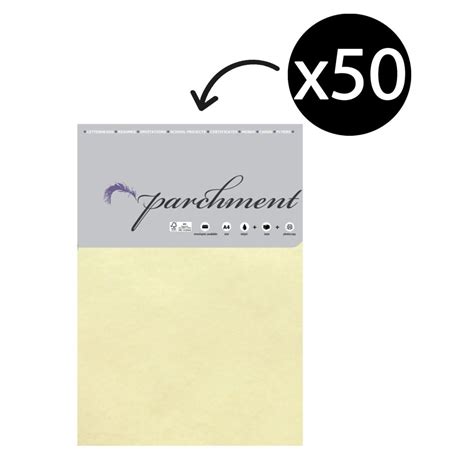 Specialty Paper Parchment A4 90gsm Natural Pack 50 Winc