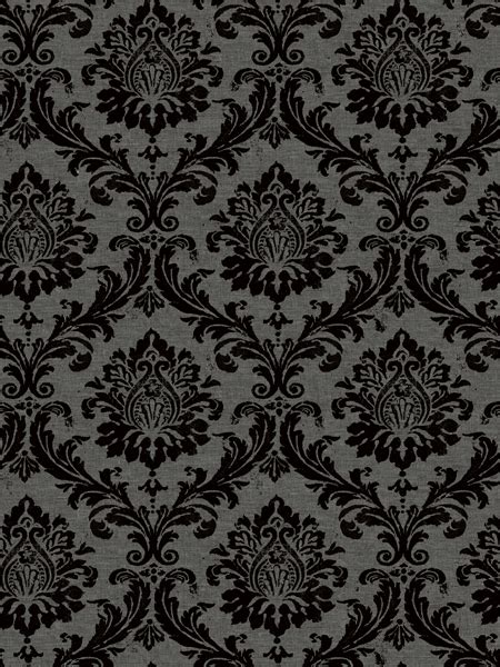 And This Is Similar To The Flocked Black And Grey Damask Wallpaper I