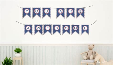 Free Navy Blue Floral Alphabet Banner Printable Shabby Mint Chic Party