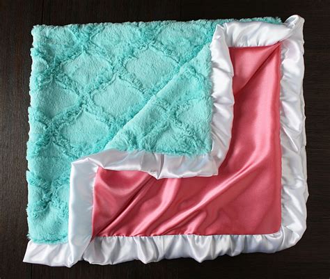 Customizable Minky Blanket Baby Girl Baby Blanket Coral And Etsy
