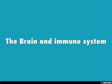 The Brain And Immune System