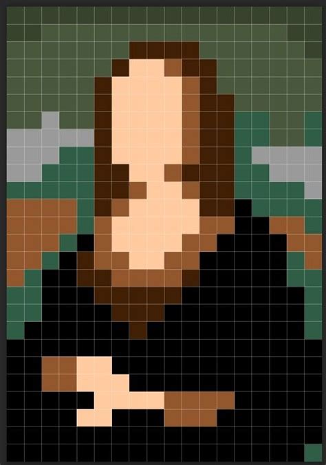 Mona Lisa Leonardo Da Vinci Pixel Art Pixel Art Artistas The Best