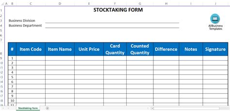 Best Stock Take Procedures Template How To Make A Savings Spreadsheet
