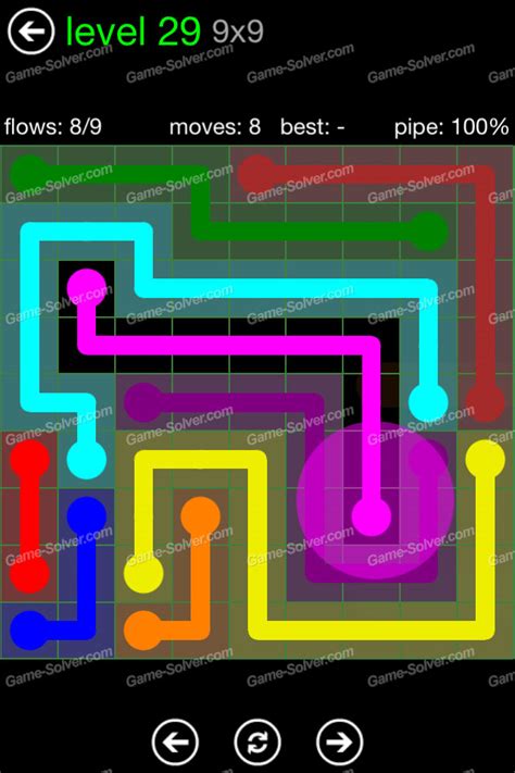 Flow Green Pack 9x9 Level 29 Game Solver