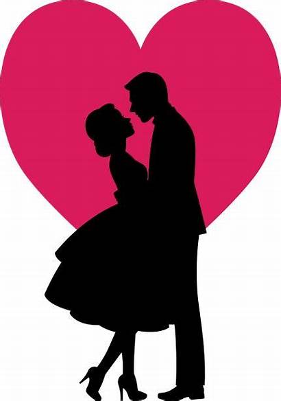 Silhouette Woman Couple Lovers Embracing Kissing Romantic