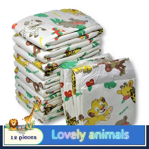 Buy Adult Baby Diaper Abdl Incontinence Underwear Ddlg 12 Pieces Animal