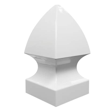 Add a personal touch to any fence with illuminated post caps. Veranda 5 in. x 5 in. Vinyl White Gothic Post Cap-73003094 ...