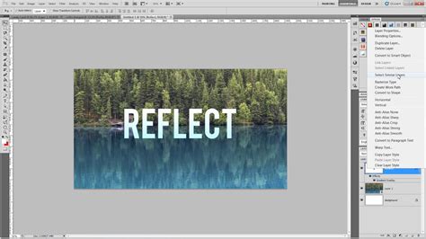 Photoshop Creating A Reflection Text Youtube