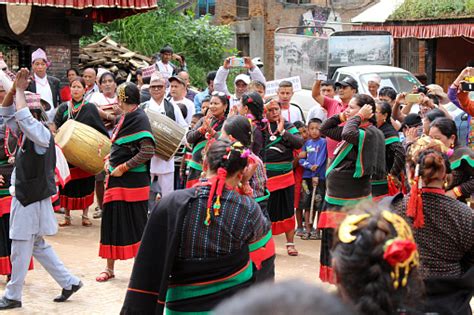 Local Nepali People Are Having Dance Festivals Around Bhaktapur Durbar