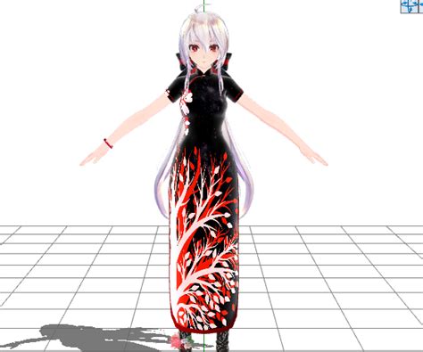 （弱音）tda China Haku2 Mmd模型下载 人物模型 Mmd模型下载 奈西mmd