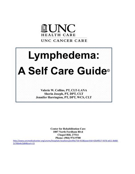Pdf Lymphedema A Self Care Guide Unc Lineberger Dokumentips