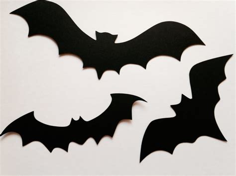 Paper Bat Cutouts 30 Pack Halloween Decor Easy Diy Etsy