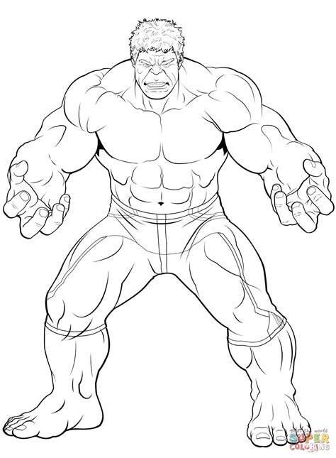 Hulk is an american comic strip character created for marvel comics.hulk coloring pages are set of pictures of a famous superhero who is green humanoid possessing unlimited strength, power, and destruction. Avengers The Hulk coloring page | Free Printable Coloring ...