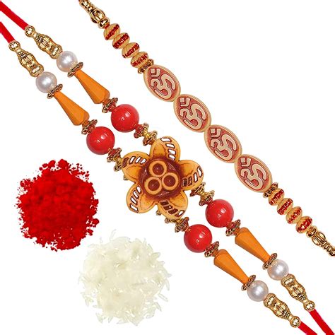 Buy Indian Art And Crafts Rakhi For Brother 2 Pics Combo Gujrati