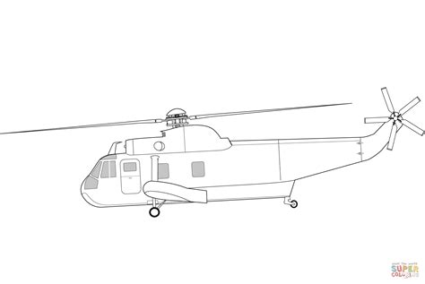 Download Sikorsky SH-3 Sea King Helicopter coloring page | Free ...