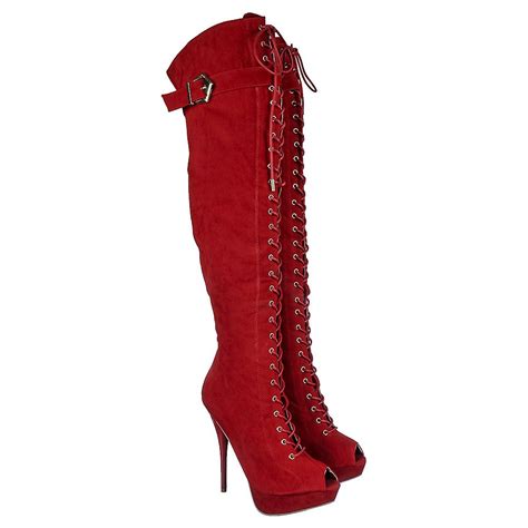 women s red thigh high boot wissper shiekh shoes boots red knee high boots womens thigh