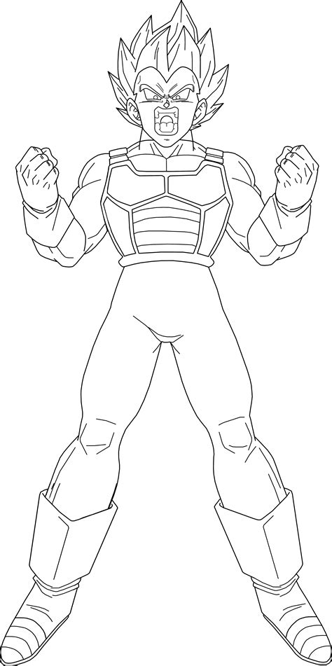 Vegeta super saiyan blue 3 lineart by brusselthesaiyan on deviantart