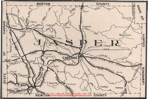 Jasper County Missouri 1904 Map