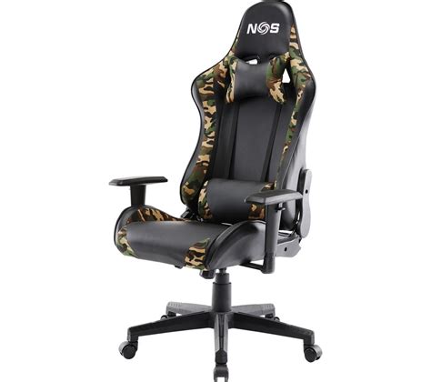 Whether you're searching for specific gaming chairs like the. NOS NOS F-500 Gaming Chair - Black & Camo Green Fast Delivery | Currysie