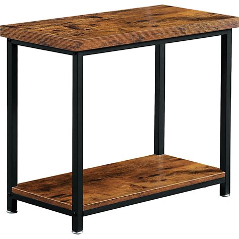 Buy Woodynlux End Table 2 Tier Narrow Side Table With Open Storage