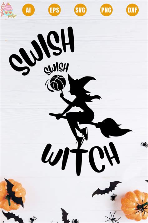 Swish Swish Witch - Basketball Halloween Design (913533 