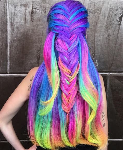 guy tang on instagram “do you love bright colors ️” hair styles rainbow hair color rainbow