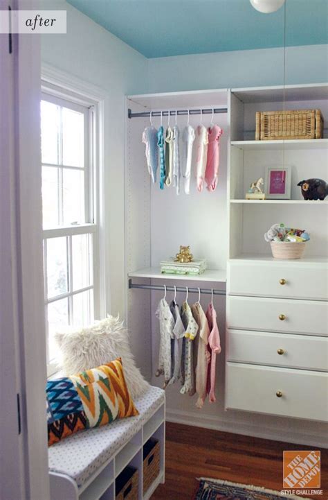 Plus, get her best organizing advice. Closet Organization Ideas for a Nursery - The Home Depot ...