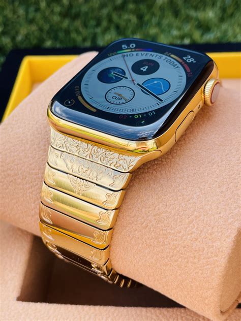 Custom 24k Gold Apple Watch Series 7 Engraved
