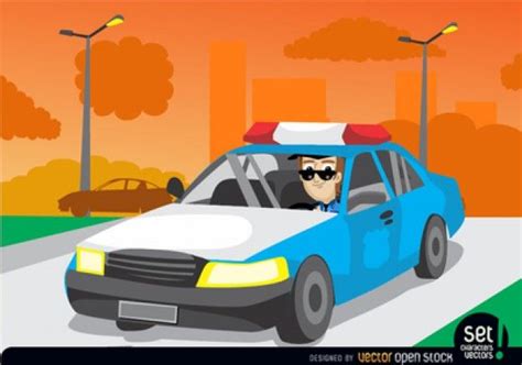 Download Policeman Character In A Cop Car for free in 2020