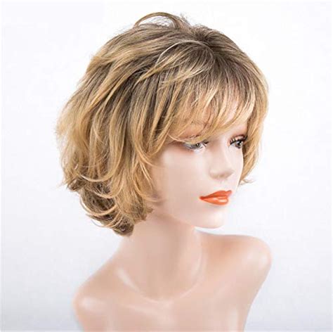 None Brand Ombre Blonde Wigs Kinky Curly Style Short Wig