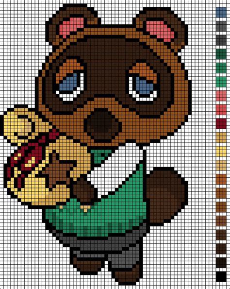Pixel Art Animal Crossing Cross Stitch Pattern Tom Nook Animal