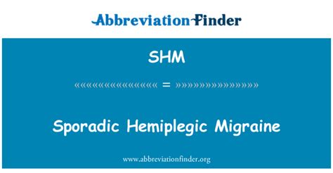 Shm Definición Migraña Hemiplégica Esporádica Sporadic Hemiplegic