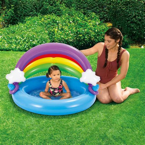 Summer Waves Inflatable Rainbow Baby Shade 42 In Round 8 In D Kiddie