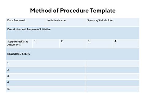 Method Of Procedure Template Thesis Statement