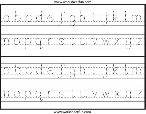 Lowercase Letter Tracing 1 Worksheet Free Printable Worksheets