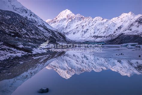 New Zealand Images Twilight Mt Cook Reflections Hooker